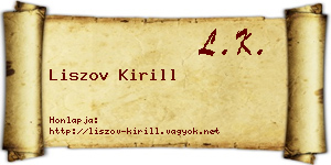 Liszov Kirill névjegykártya